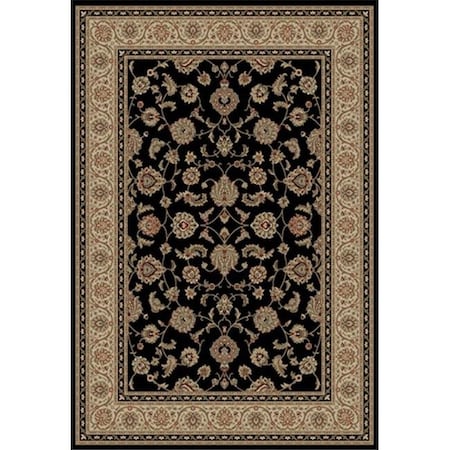 Infinity Home Infinity Home 549338 Barclay Sarouk 9 ft. 3 in. x 12 ft. 6 in. Rectangular Area Rug in Black 549338